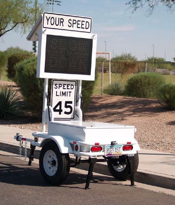 RU2 FAst 870 Radar Speed 18" Sign Trailer-trafficsafetywarehouse.com