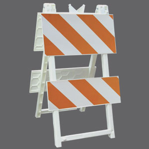 Econocade� Type II White Barricade