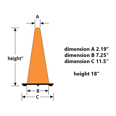 Traffic Cone, 28in, Orange 6FHC3