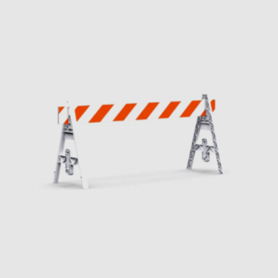 Omni A-Frame Barricade Kit (Two Legs & One 1x8 Board)