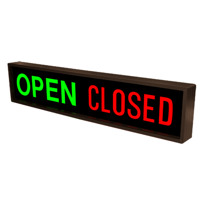 Vertical Open - Closed Backlit LED Sign