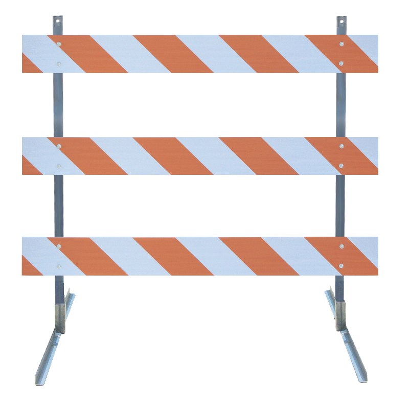 Type III Barricade Kit Angle Iron Uprights Feet trafficsafetywarehouse