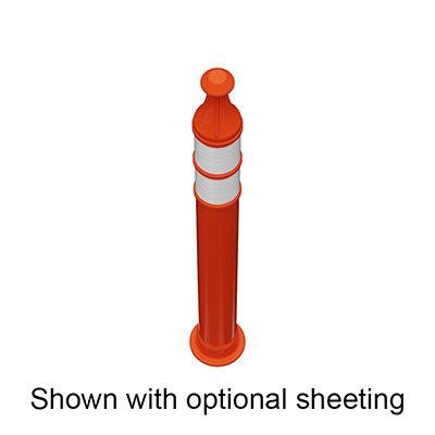 42" Grip Top Delineator for Cone Bars - 3" High Intensity Prismatic Sheeting