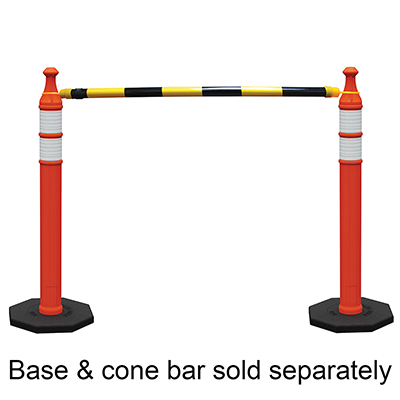 42" Grip Top Delineator for Cone Bars - 3" High Intensity Prismatic Sheeting