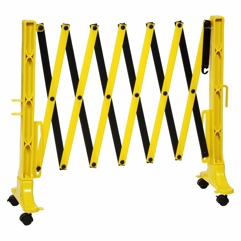 Expandable Indoor Portable Plastic Barricade Gate Wheels trafficsafetywarehouse