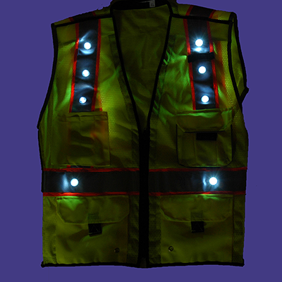 Class 2 Rechargeable Led Flashing Vest