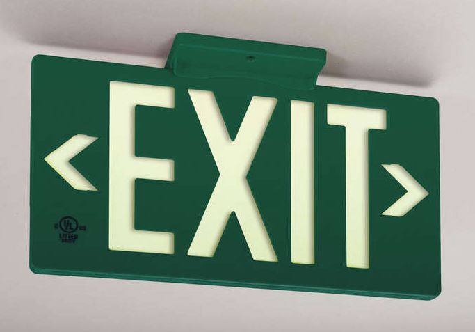 Glo Brite® Single Sided Eco Green Exit Sign (PF50 ...