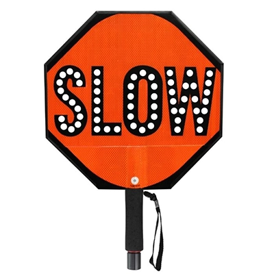 single image of slow side of paddle sign