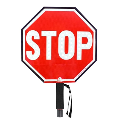 single image of stop side of paddle sign