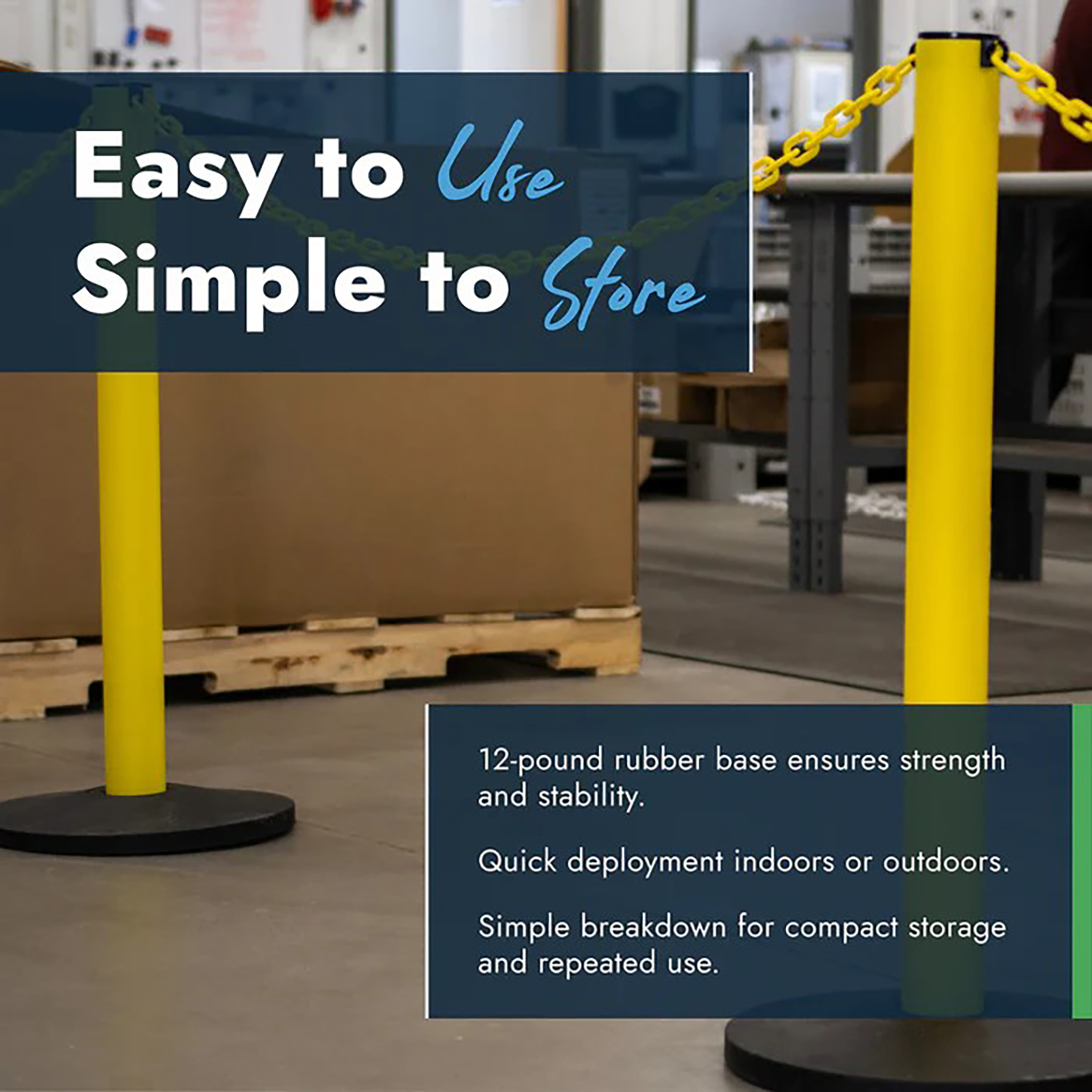 Mr. Chain Heavy-Duty Industrial Stanchion