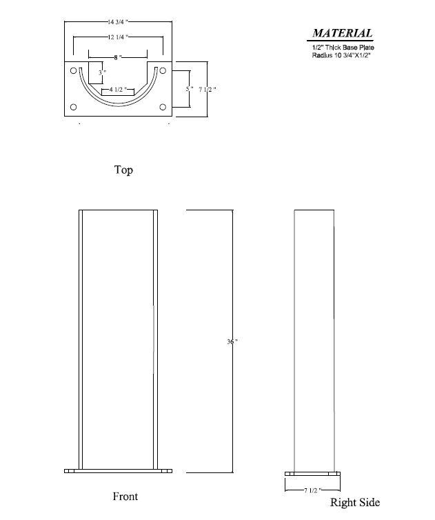 Pipe Guard/Downspout Guard Heavy Duty Wall Mount 10"36"H