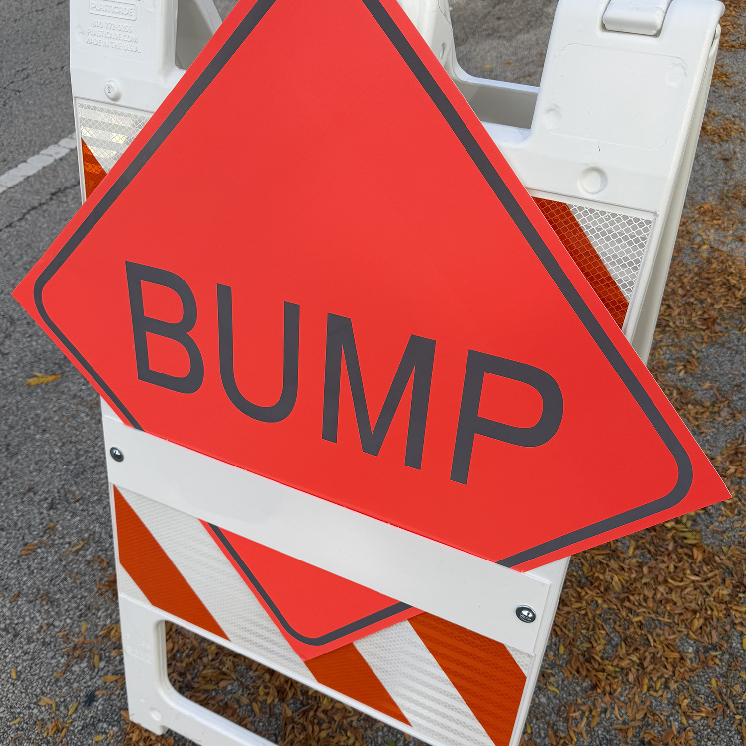 Reflective Water-Resistant BUMP Polyboard Construction Sign