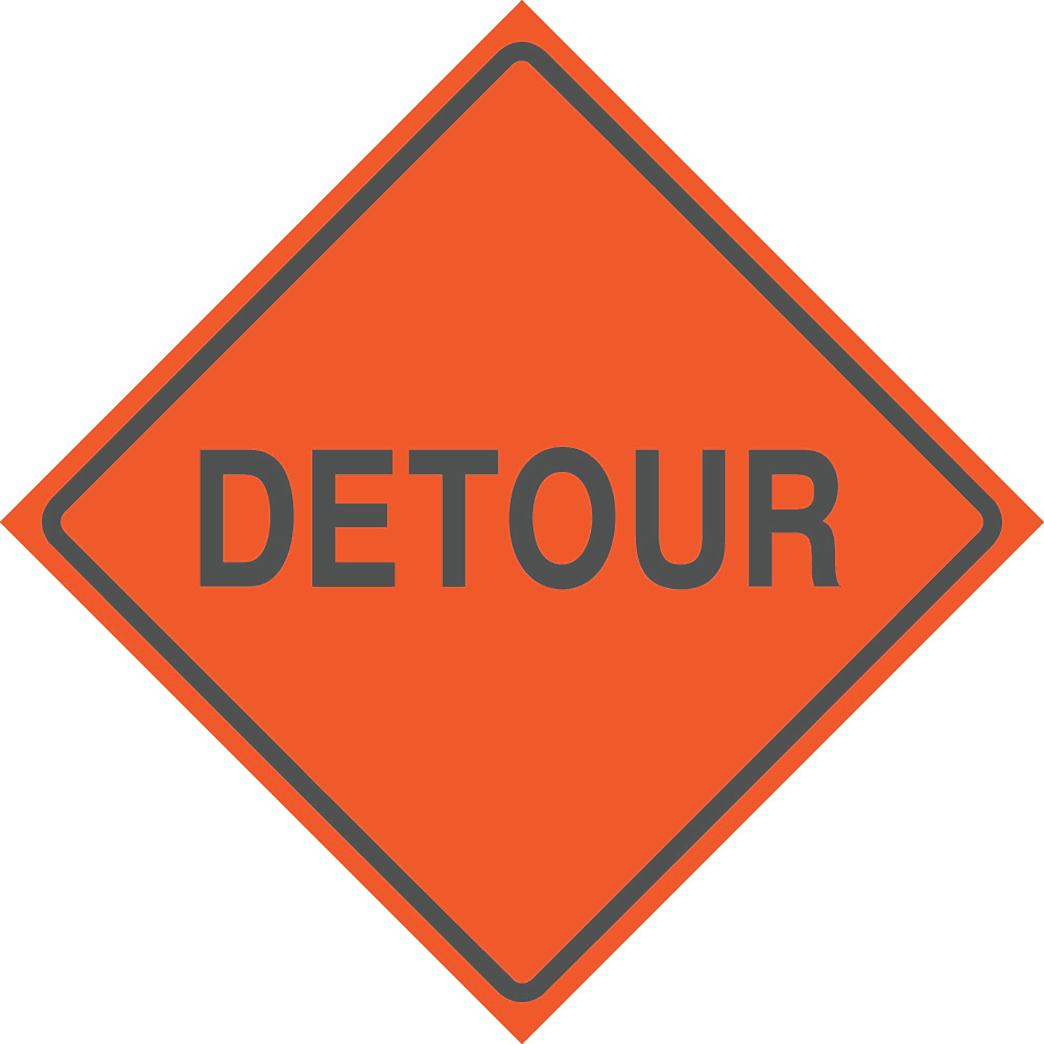 Reflective Water-Resistant DETOUR Sign