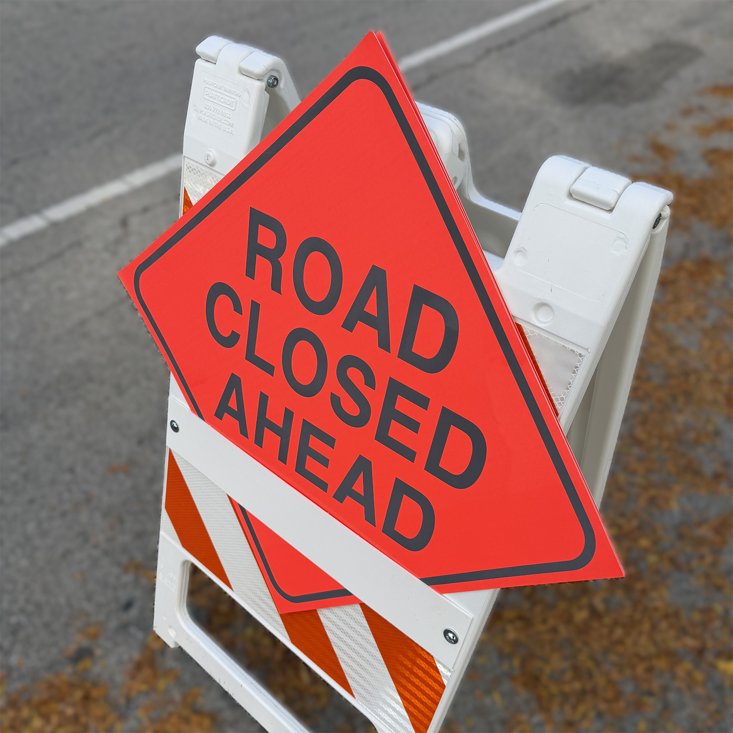 Reflective Water-Resistant ROAD CLOSED AHEAD Sign