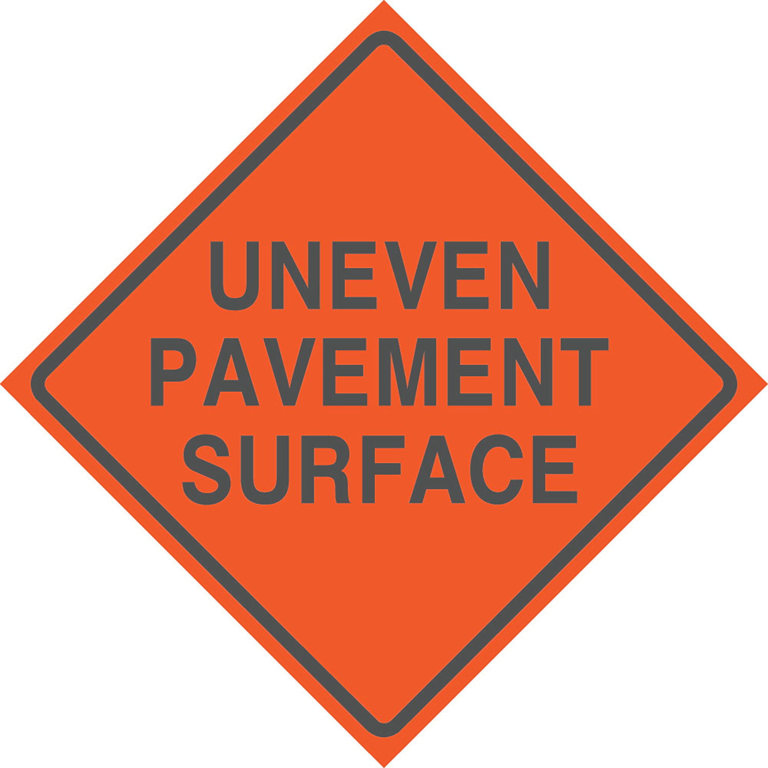 Reflective Water-Resistant UNEVEN PAVEMENT SURFACE Sign