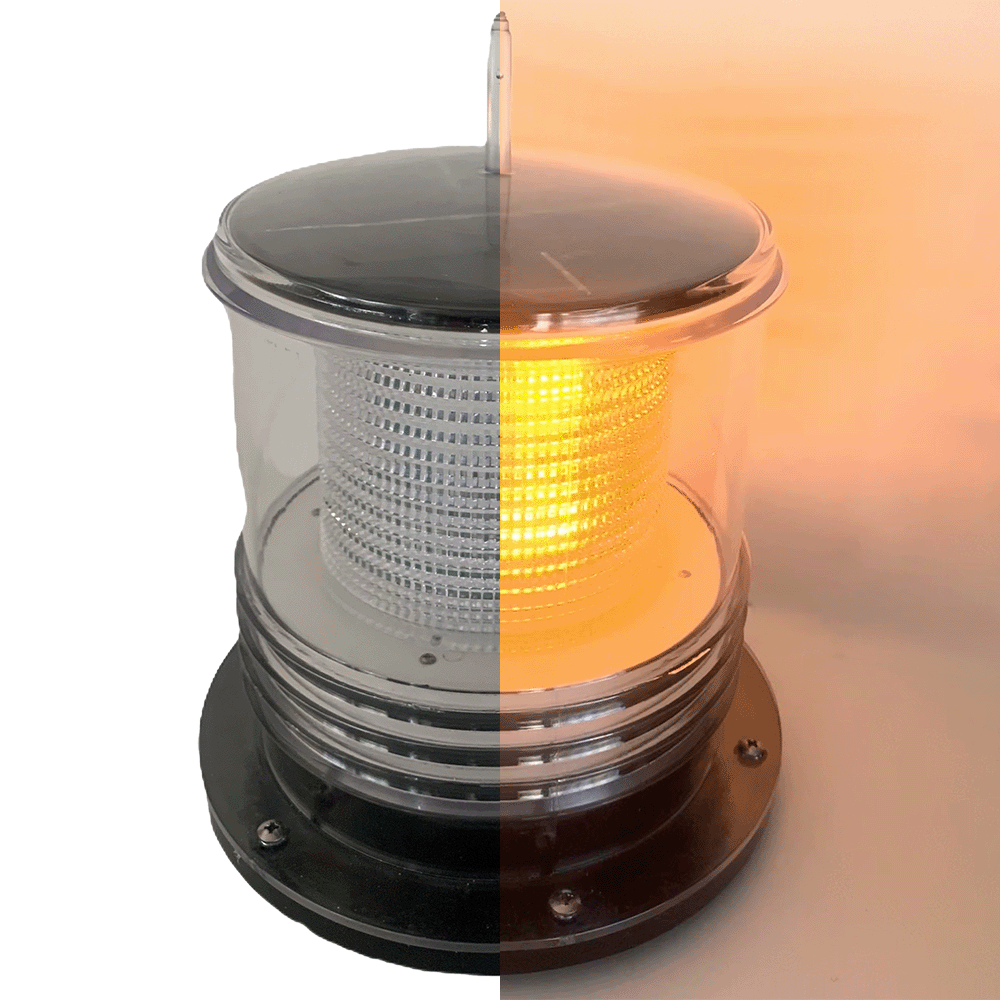 Solar-Powered Flashing Marine Beacon Light