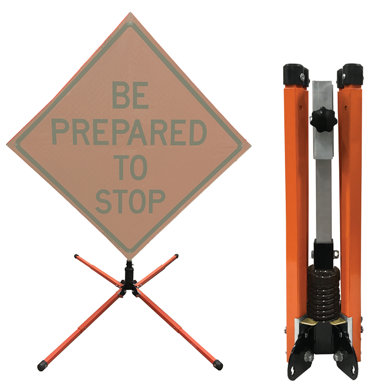 Steel Compact Single Spring Sign Stand (for Roll-Up Signs )