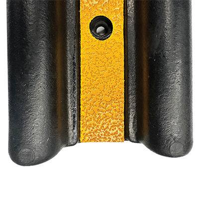 WP-HD heavy-duty wall protector close-up of mounting hole and reflective stripe.