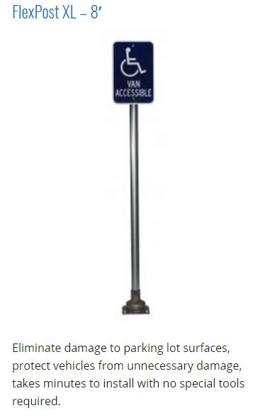 8' Flexible Finished Sign Post-trafficsafetywarehouse.com
