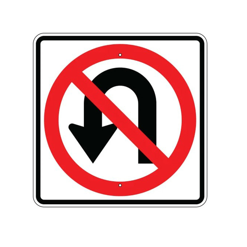 Aluminum No U Turn Symbol Sign R3 4s