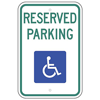 reserved parking sign