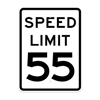 speed limit 55 sign