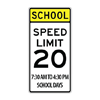 speed limit 20 sign