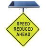 reduced speed ahead sign