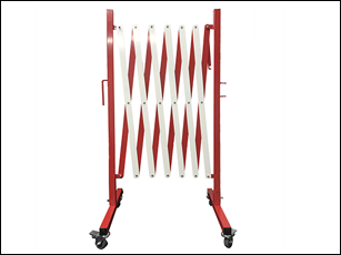 Red Expandable Steel Barricade