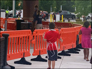 Crowdcade Barrier in Use