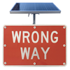 wrong way sign