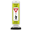 yield crosswalk sign