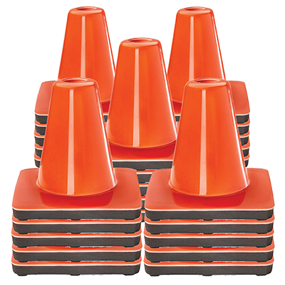 6" All Orange Traffic Cones (Case of 25)