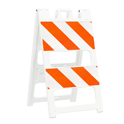 Plasticade All-Plastic Type II Barricade (12" Top, 8" Bottom) - EG Sheeting
