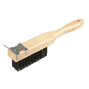 Straight Handle Wire Brush w/Scraper