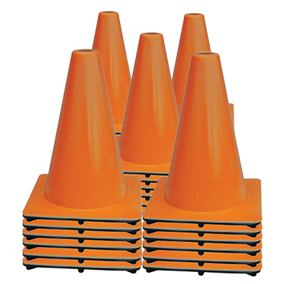 12" All Orange Traffic Cones (Case of 30)