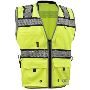 Onyx Class 2 Rip Stop Safety Vest - Lime