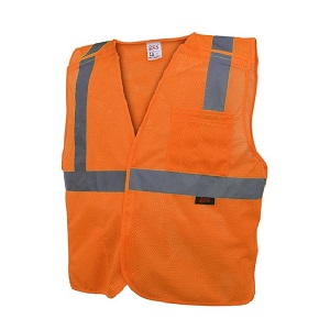 Class 2 - 5 Point Breakaway Vest - Orange-trafficsafetywarehouse.com