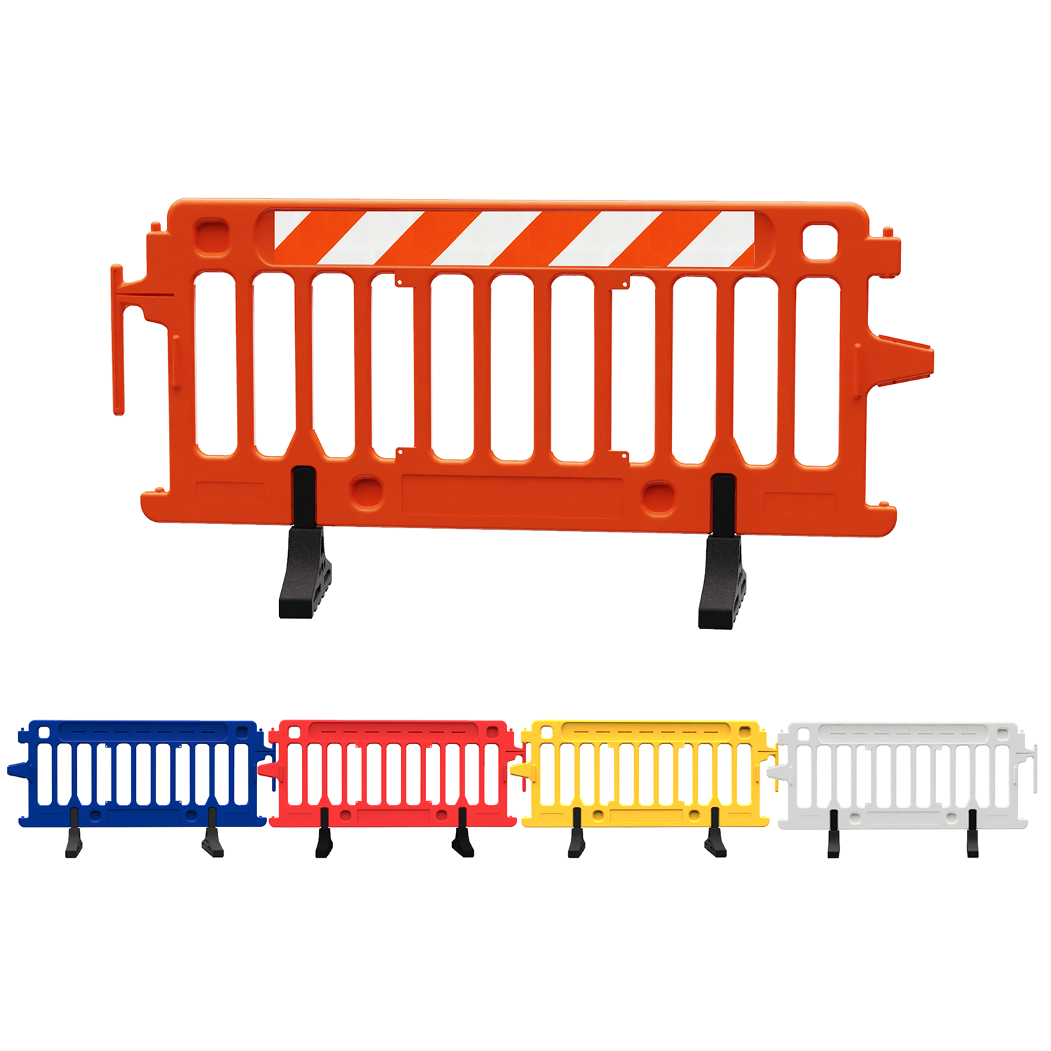 Crowdcade� Plastic Barricade - Orange - No Sheeting