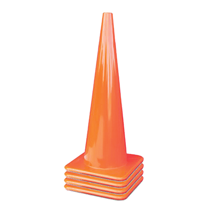 36" All Orange Traffic Cones - 10 lbs (Case of 4)