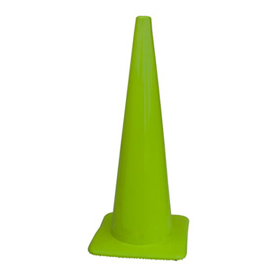 36" Lime Green Traffic Cones - 10 lbs (Case of 4)