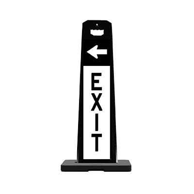 Vertical Panel 45 Parking Lot Sign (EXIT Arrow)