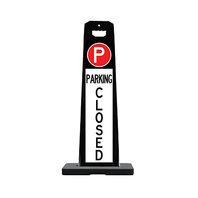 Vertical Panel 45 Parking Lot Sign (PARKING CLOSED)