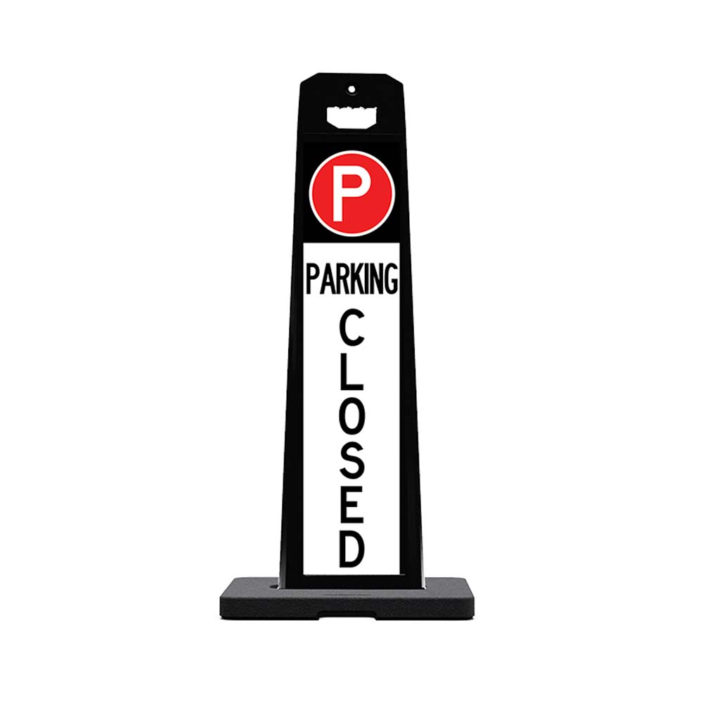 Vertical Panel 45" Parking Lot Sign (PARKING CLOSED)