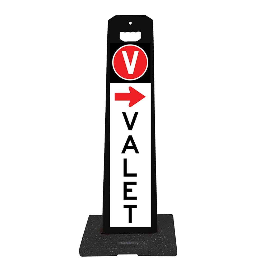 Vertical Panel 45" Valet Parking Sign (VALET Arrow)
