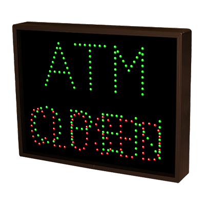 ATM | OPEN | CLOSED LED Sign