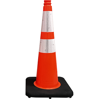 28" Orange Slimline Traffic Cone (4" & 6" Collars) - 7 lbs.