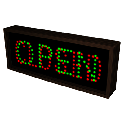 OPEN | CLOSED LED Sign (Direct-view) - 7" H x 18"
