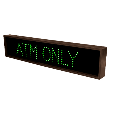 ATM ONLY LED Sign - Green