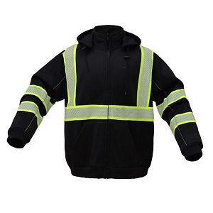 Onyx Class 3 Heavy Weight Sweatshirt w/Black Trim - Black